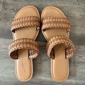 Universal Thread Braided Tan 2 Strap Sandal - Size 8 - NWT